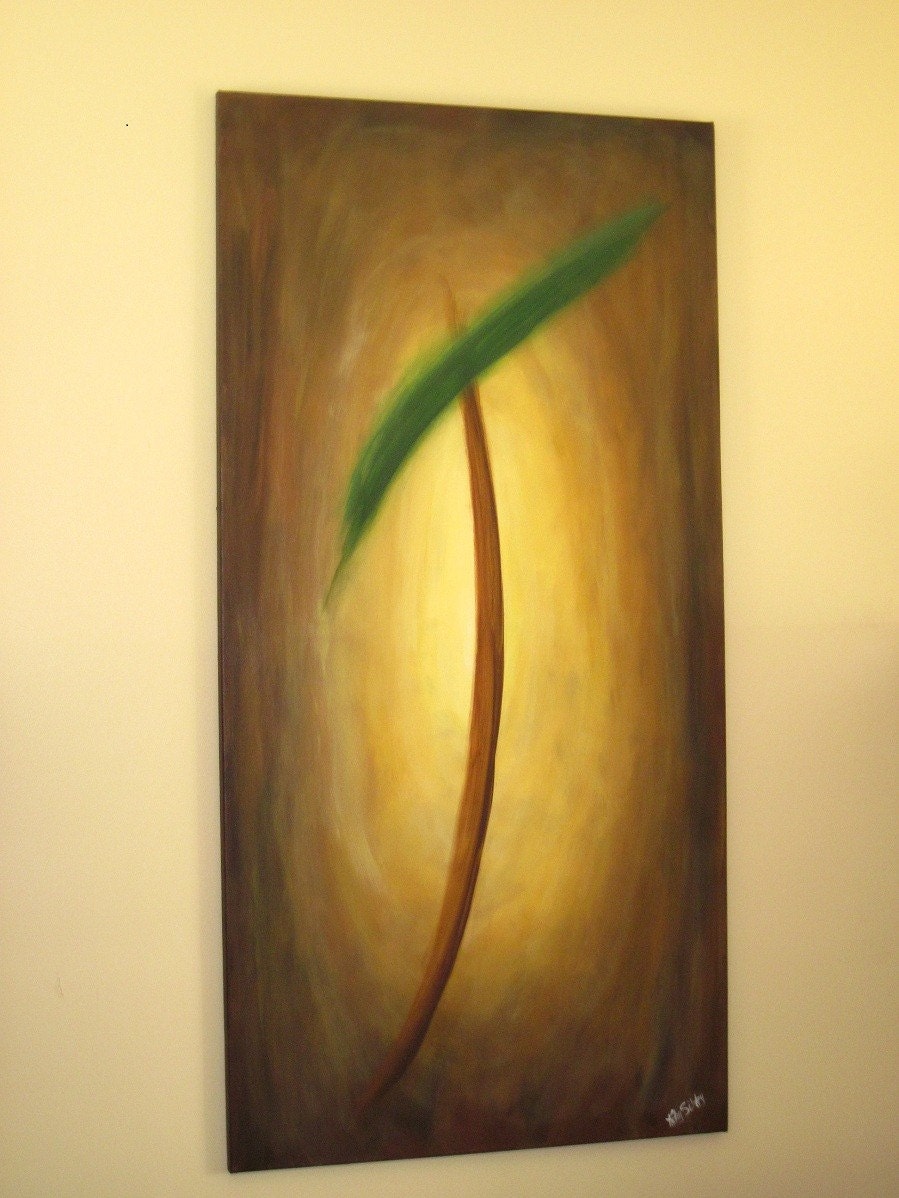 Abstract Tree Painting, 24 x 48, Acrylic Painting, Tree Home Decor Art, Abstract Tree Wall Art, Abstract Palm Tree Painting, Tree Wall Art